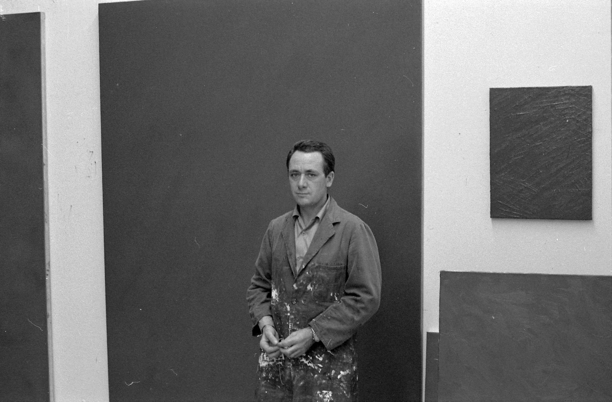 Gerhard Richter im Atelier, Düsseldorf 1974