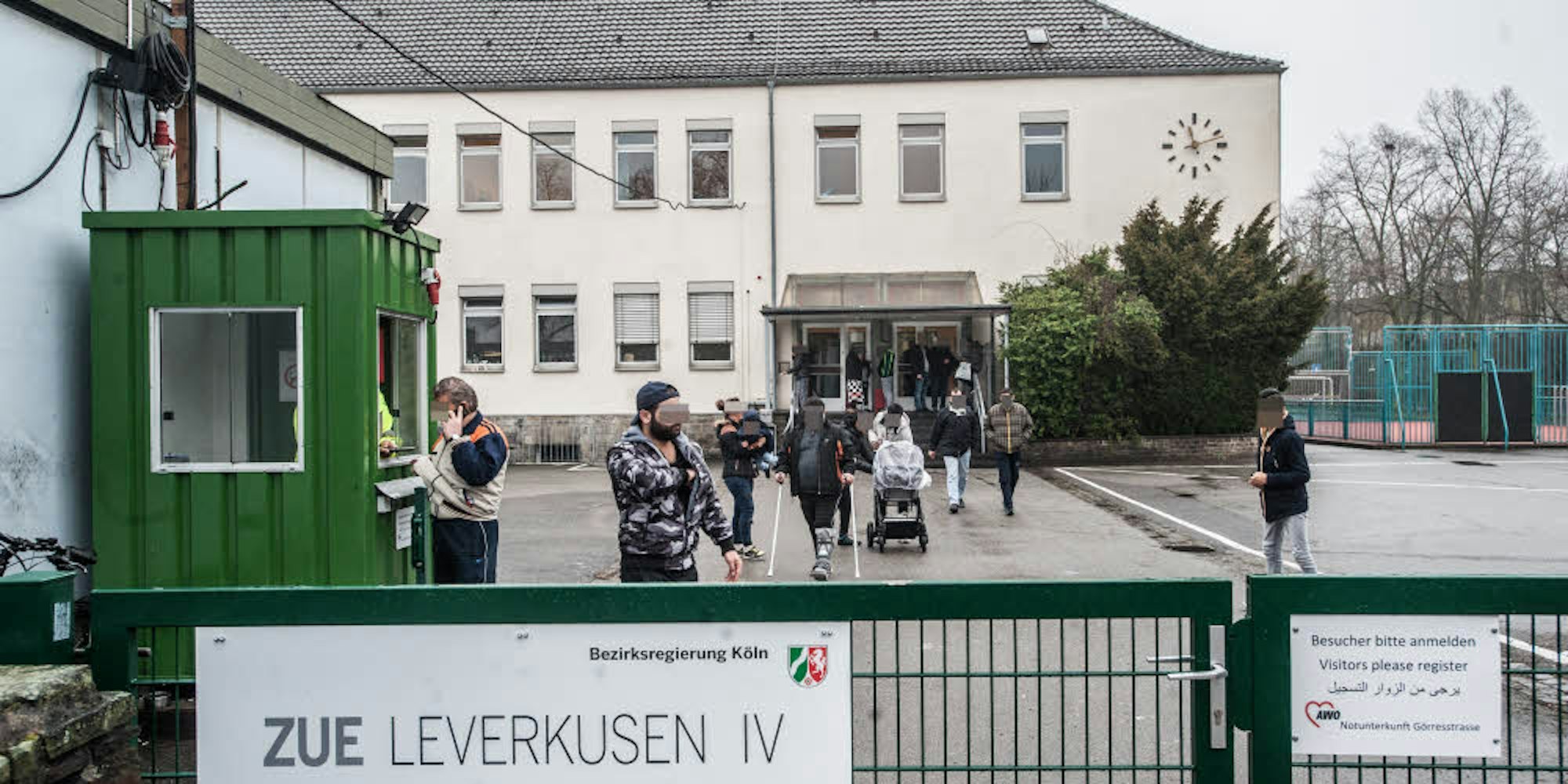 Die Landesunterkunft für Flüchtlinge in der früheren Schule Görresstraße wird von der Awo betrieben.