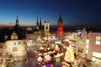 Der Hallenser Weihnachtsmarkt.
