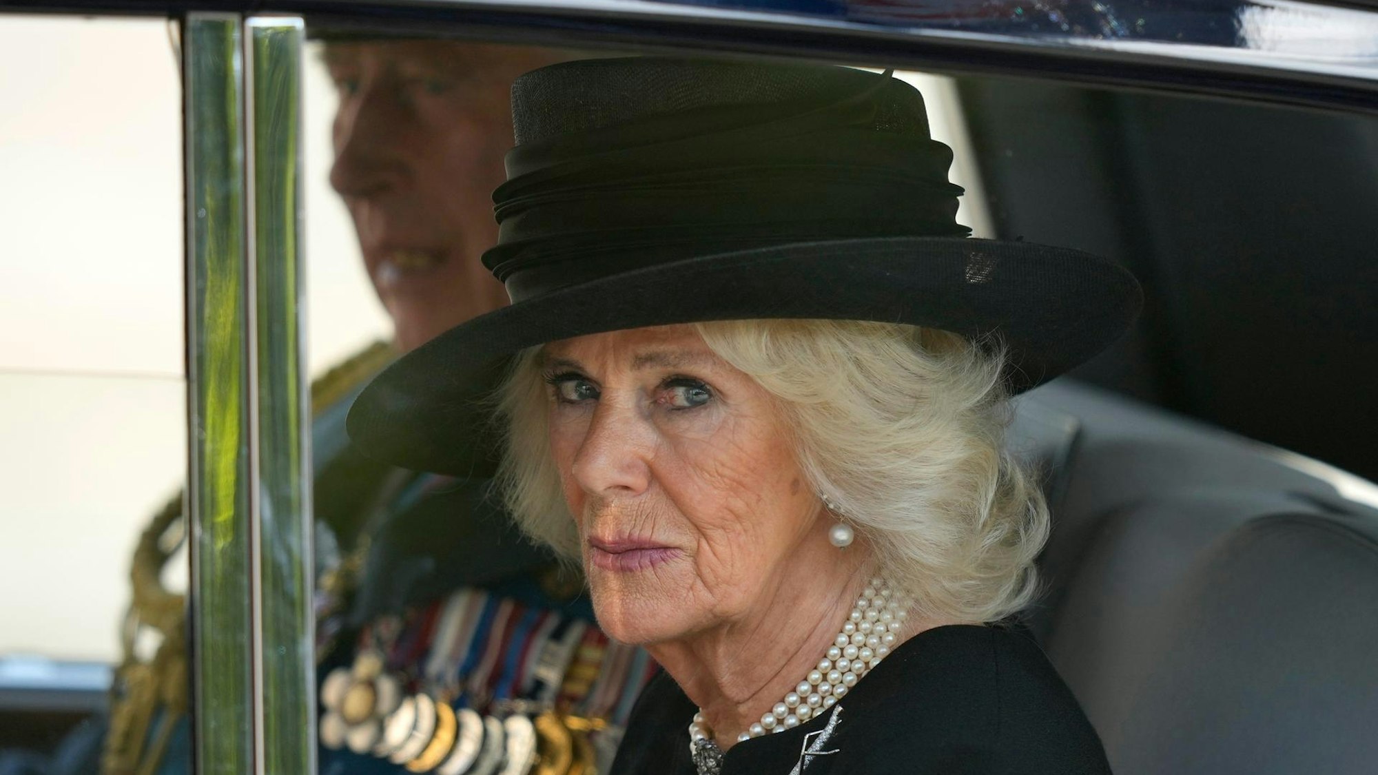 Camilla bei der Trauerfeier der Queen.