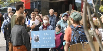 In Euskirchen demonstrierten im September mehr als 100 Teilnehmer für den Klimaschutz.