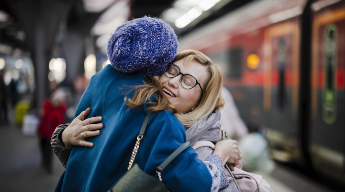 Begegnungen können auch emotional sein: So beispielsweise mit  Menschen, die aus  der Ukraine flüchten mussten.