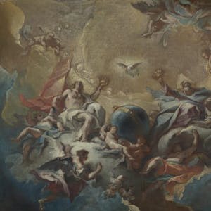 Carlo Carlones Ölskizze  „Die Allerheiligste Dreifaltigkeit“ (um 1772)