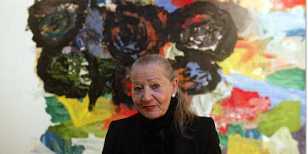 Eleonore Stoffel vor Georg Baselitz' Bild "Bildacht"
