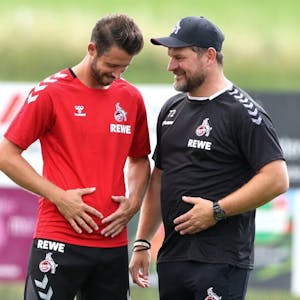 Mark Uth (l.) und Trainer Steffen Bamgart