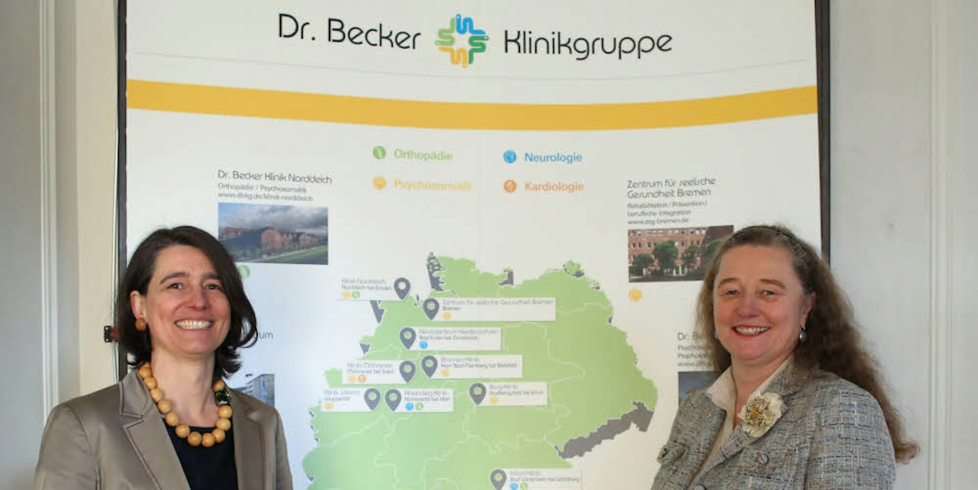 Die Schwestern Petra (links) und Ursula Becker leiten in zweiter Generation die Dr.-Becker-Klinikgruppe.
