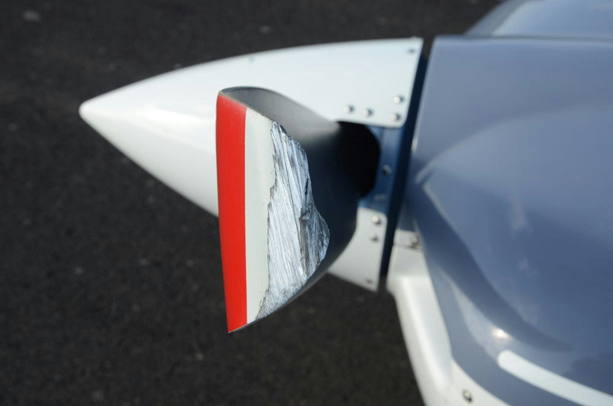 Der Propeller war nach der Notlandung stark beschädigt.