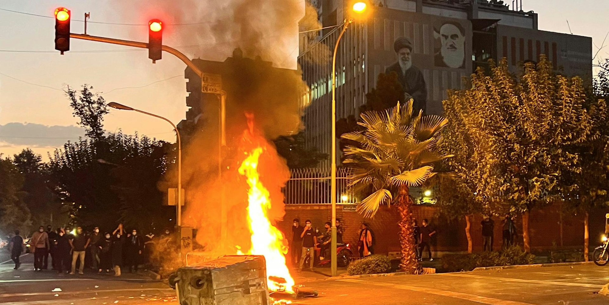 Proteste Iran Feuer