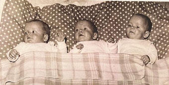 Zwei Monate zu früh wurden Hermann, Wilma und Norbert (v.l.) geboren.