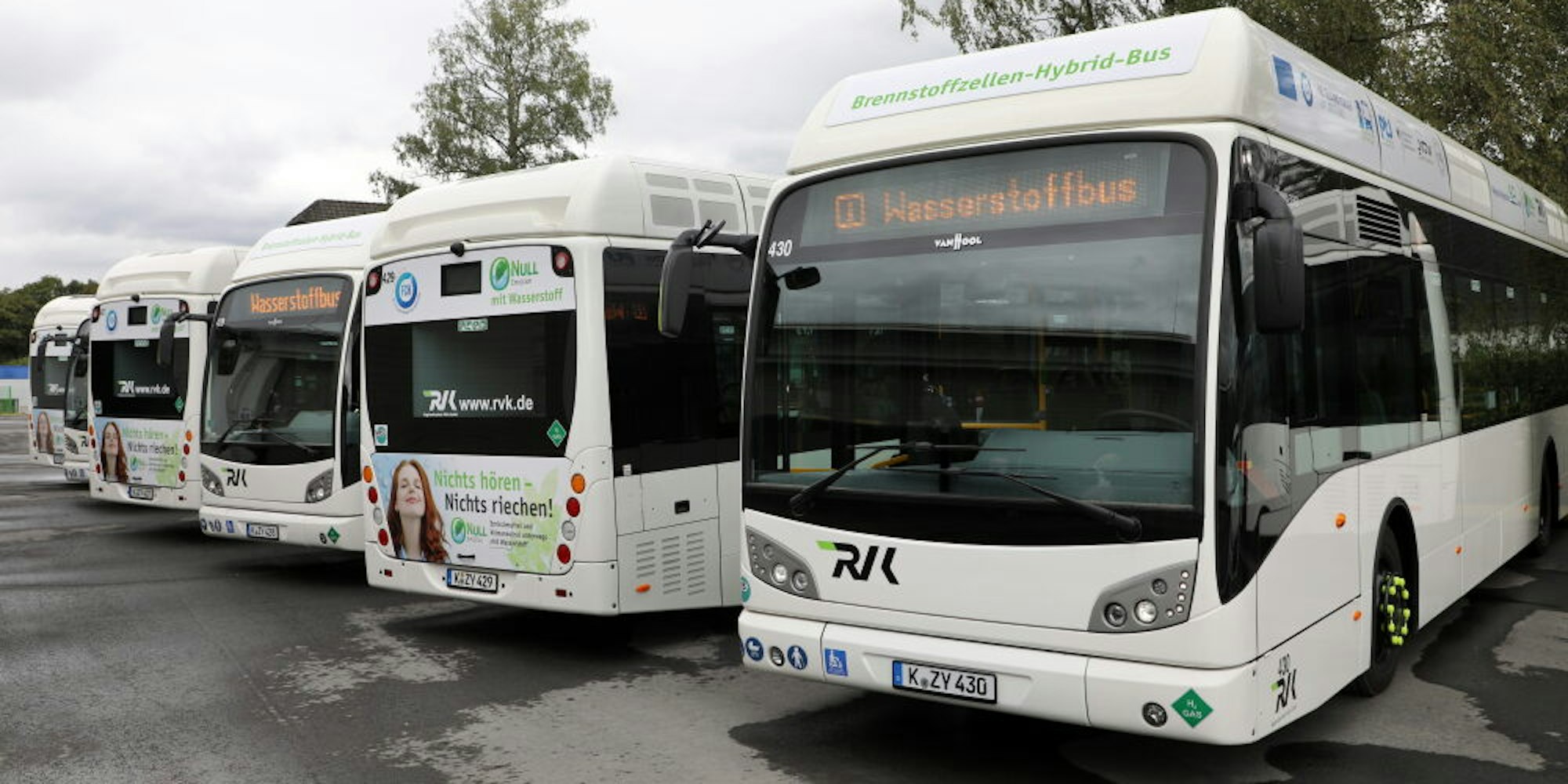 Auf Brennstoffzellen-Hybrid-Busse (Wasserstoffbusse) setzt die RVK künftig. Zentrum soll ein Grüner Mobilhof GL werden.