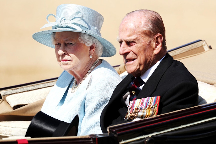 Queen Elizabeth und Prinz Philip bei Parade