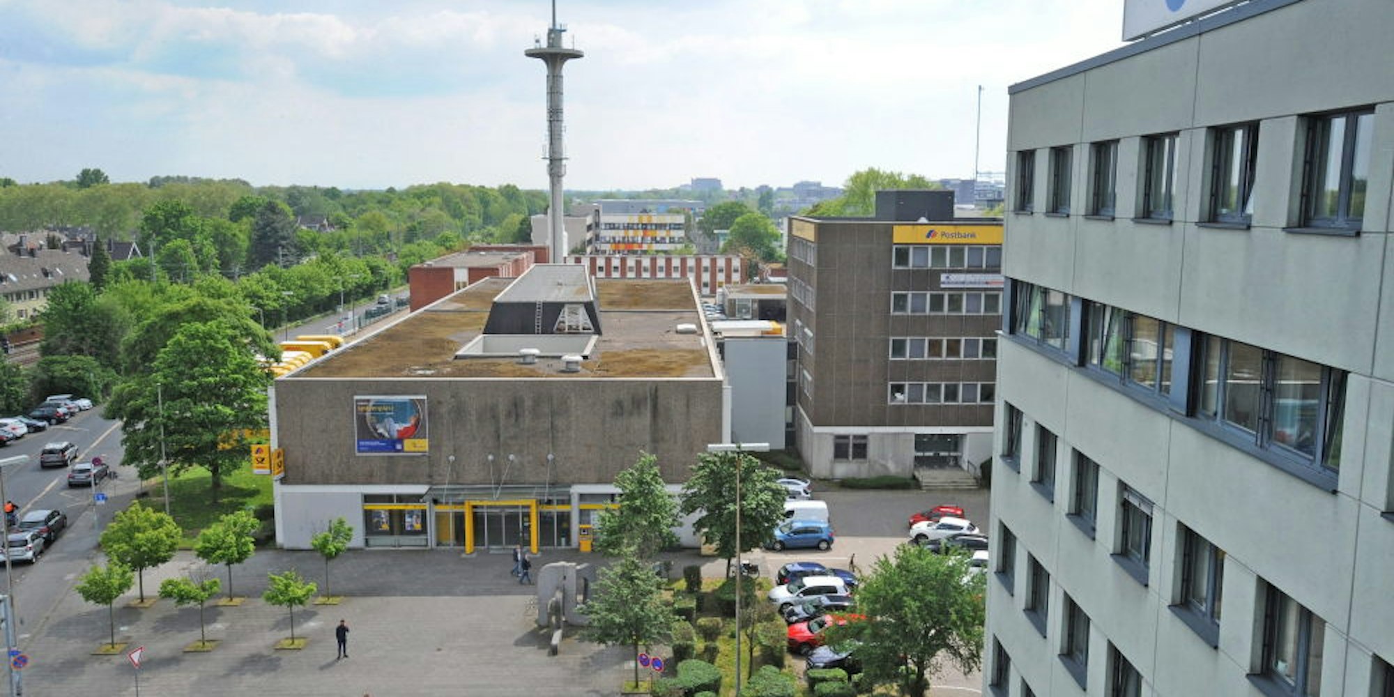 Das Postgelände in Wiesdorf soll in Zukunft ein Hotel beherbergen.
