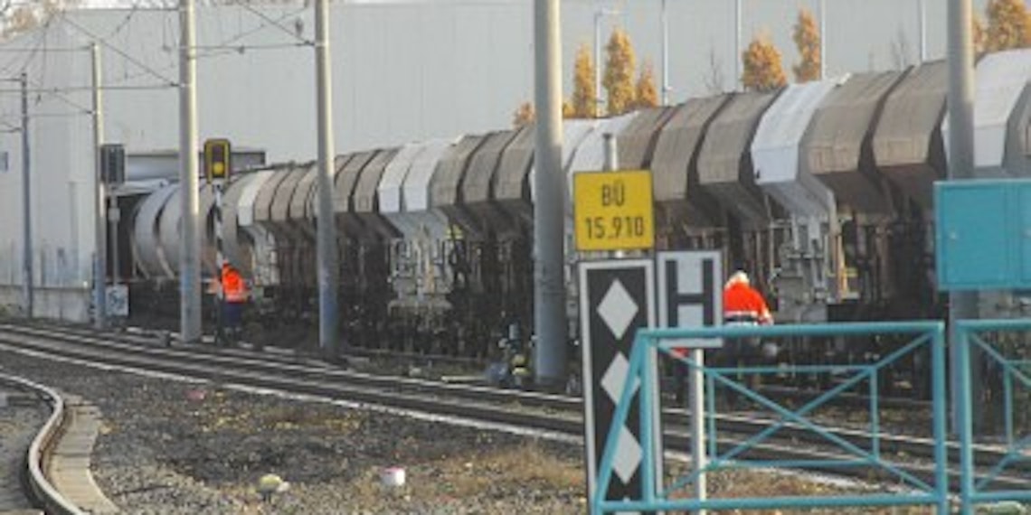 Der Zug der RWE sollte Braunkohle und Kohlenstaub von einer Frechener Brikettfabrik nach Zülpich bringen. (Bild: Beissel)