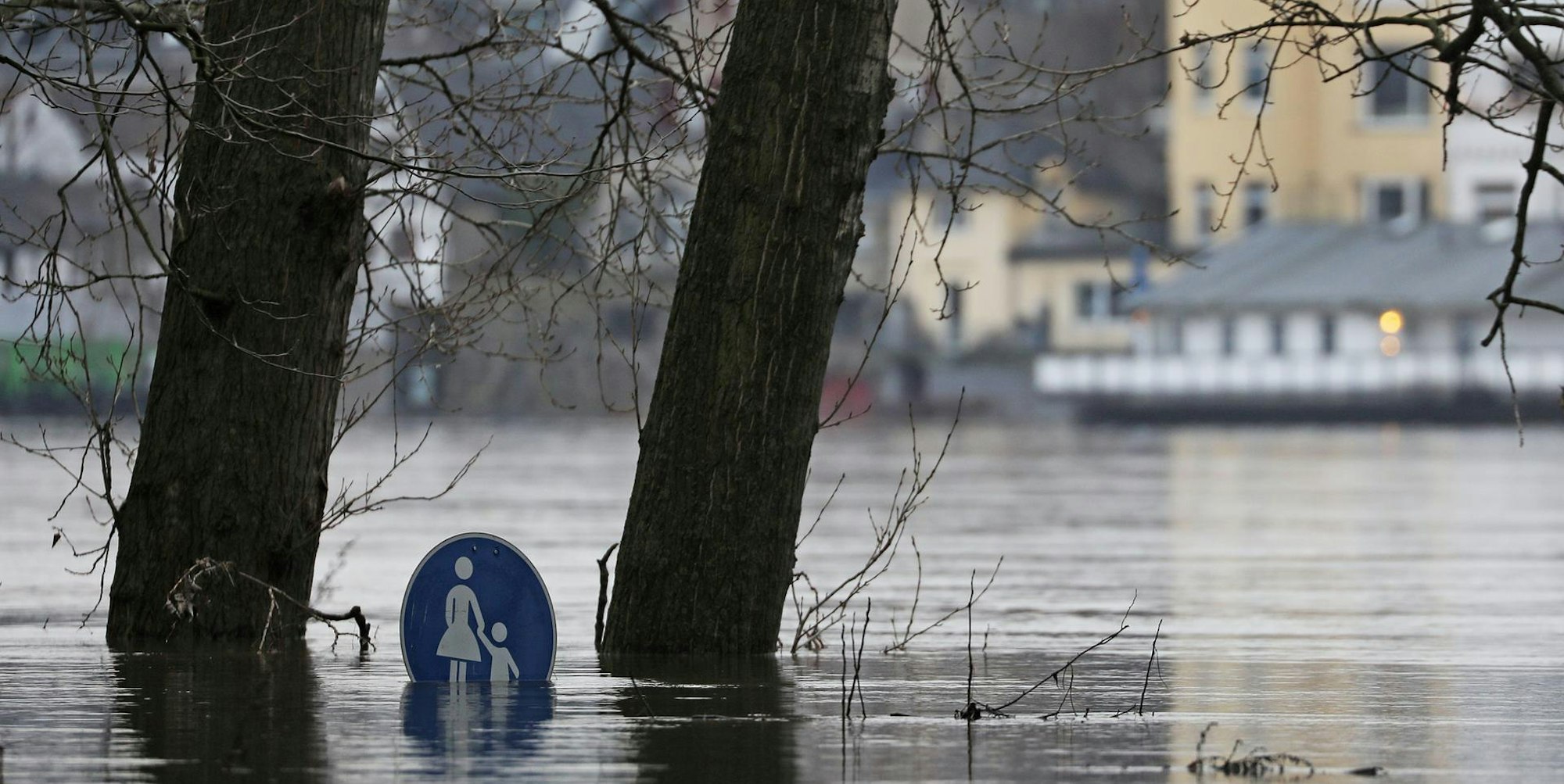 Der Rheinpegel steigt weiterhin an und sorgt in Köln für Hochwasser und Überschwemmungen