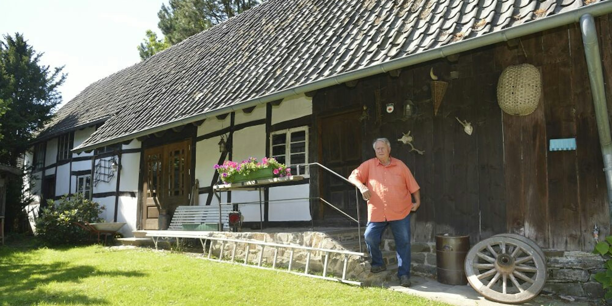 Als Jürgen Hasenack Haus und Grundstück vor 40 Jahren kaufte, war die Scheune schon da.