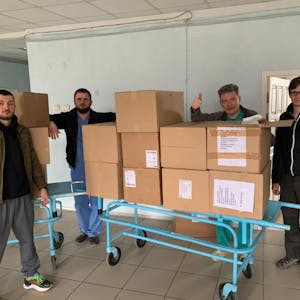 Ankunft Hilfslieferung in Charkiw