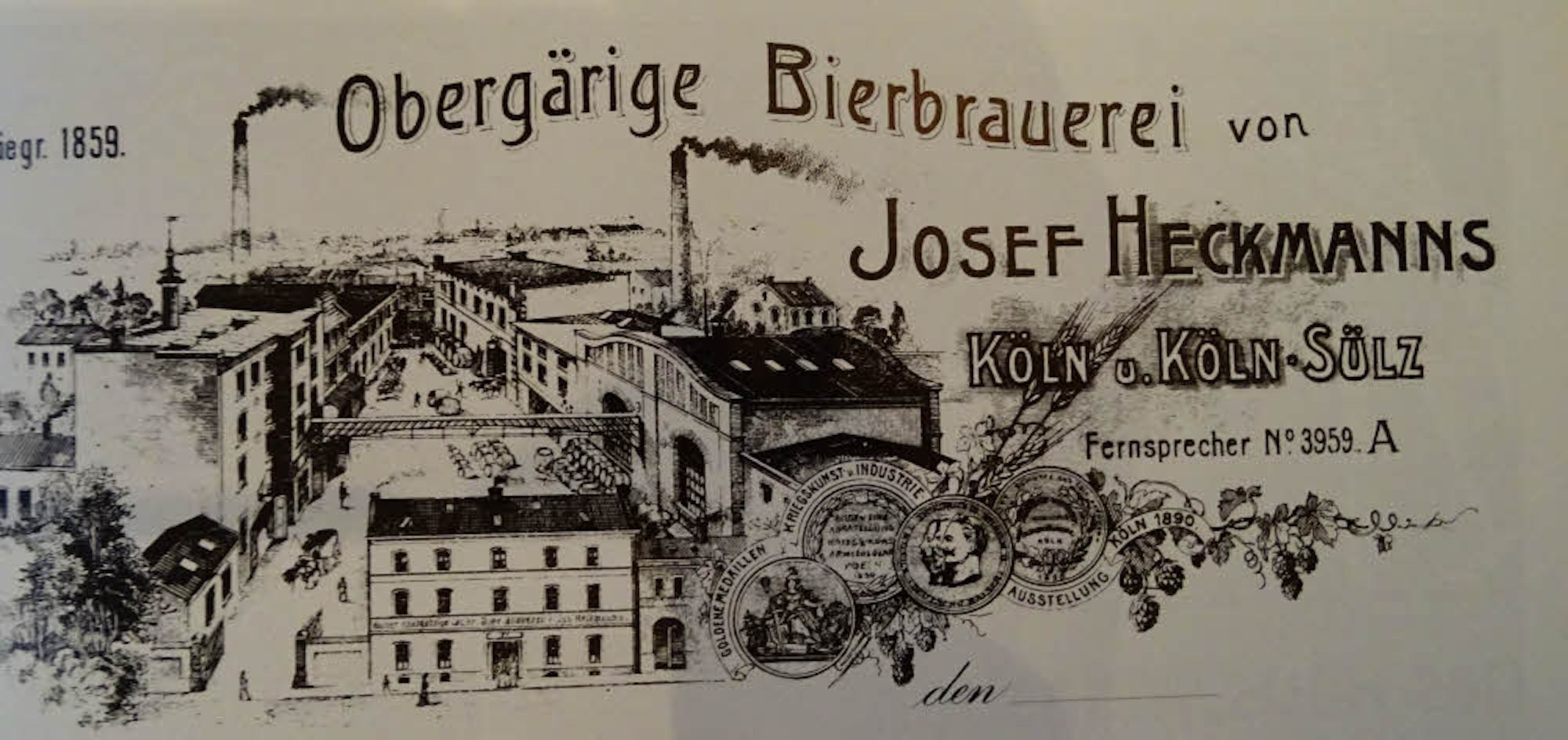 Briefkopf der Brauerei Heckmanns