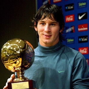 Messi Golden Boy Trophäe