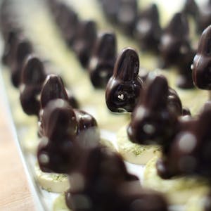 Gehören wie die Eier zum anstehenden Osterfest: Hasen aus Schokolade.