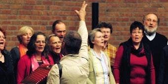 Der vor fünf Jahren gegründete bundesweite „Singen-wie-im-Himmel Chor“ gastierte in der Thomaskirche.