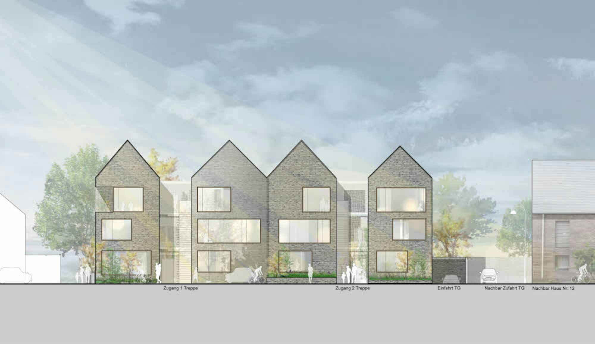 So sollen die Häuser, die an der Rheinstraße und Kirchstraße geplant sind, aussehen.