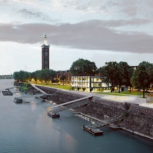 Direkt am Rhein liegt der Rhein Pavillon, schon jetzt "The View Cologne" genannt. Quadratmeterpreis: ab 13.000 Euro aufwärts.