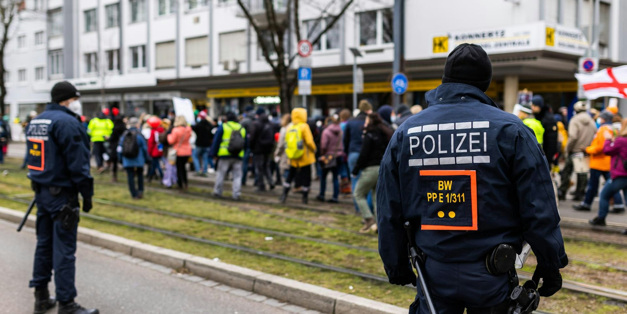 Polizei Demo Freiburg