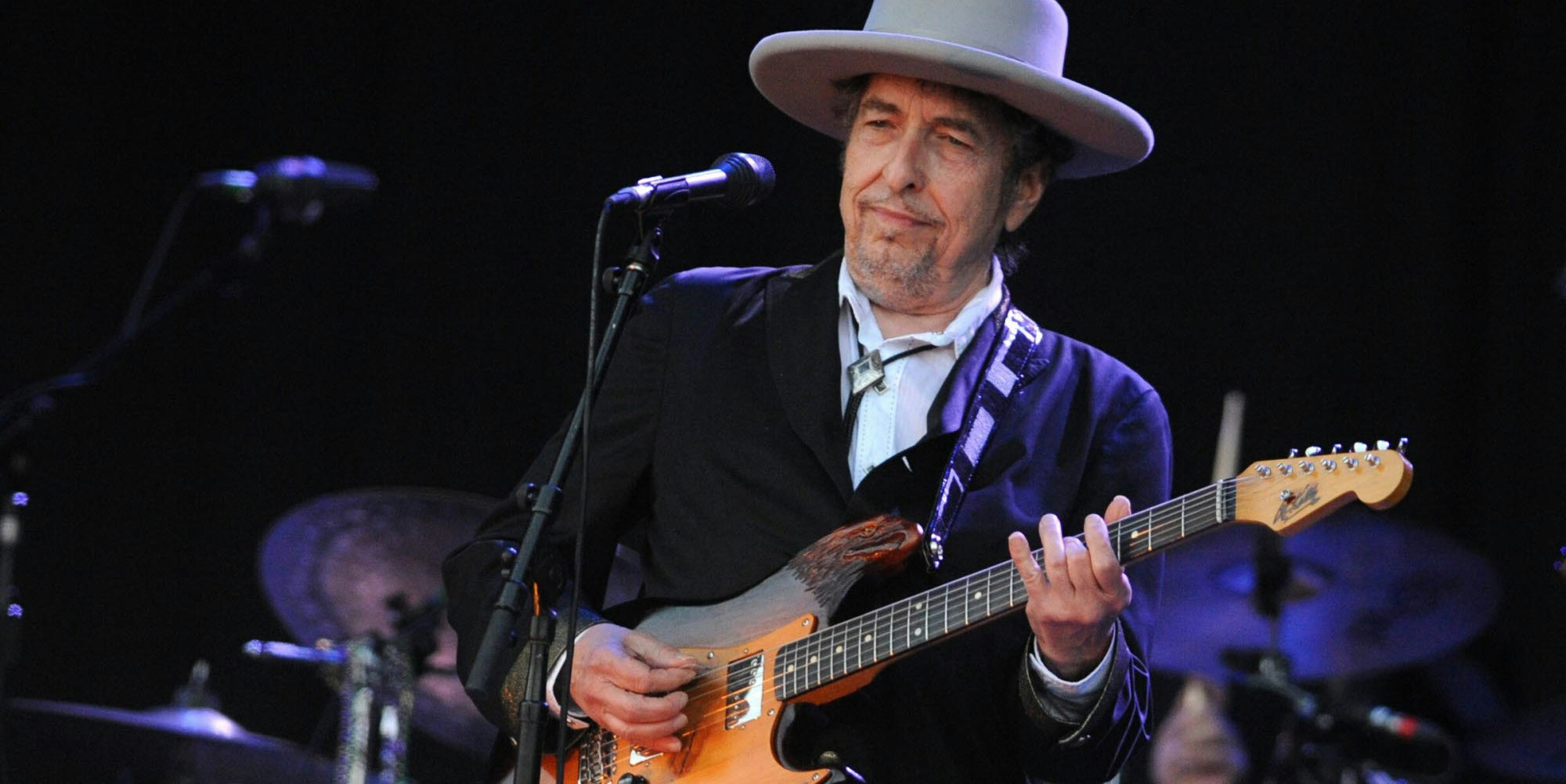 Bob Dylan auf einem Konzert in Frankreich im Jahr 2012