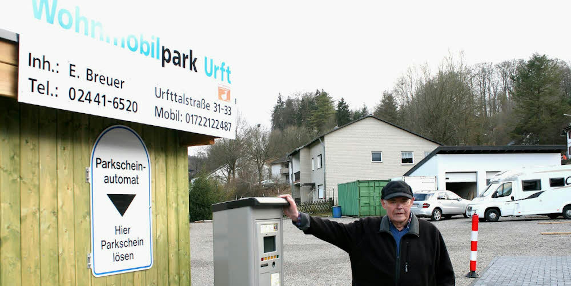 Erich Breuer hat jetzt seinen „Wohnmobilpark Urft“ an der Urftstraße eröffnet.