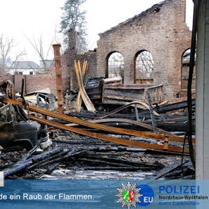 Ein großer Teil des ehemaligen Daufenbach-Komplexes wurde ein Raub der Flammen.