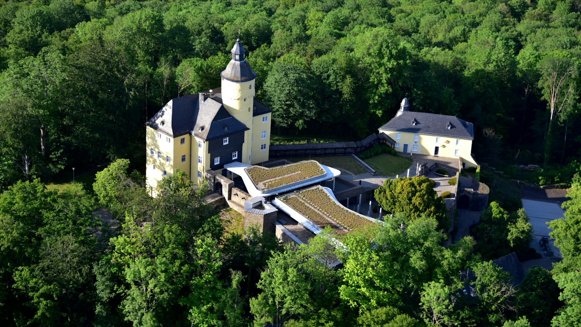 Vogelperspektive auf Schloss Homburg