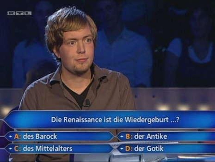 Kandidat Bastian Bielendorfer 2010 bei „Wer wird Millionär?“