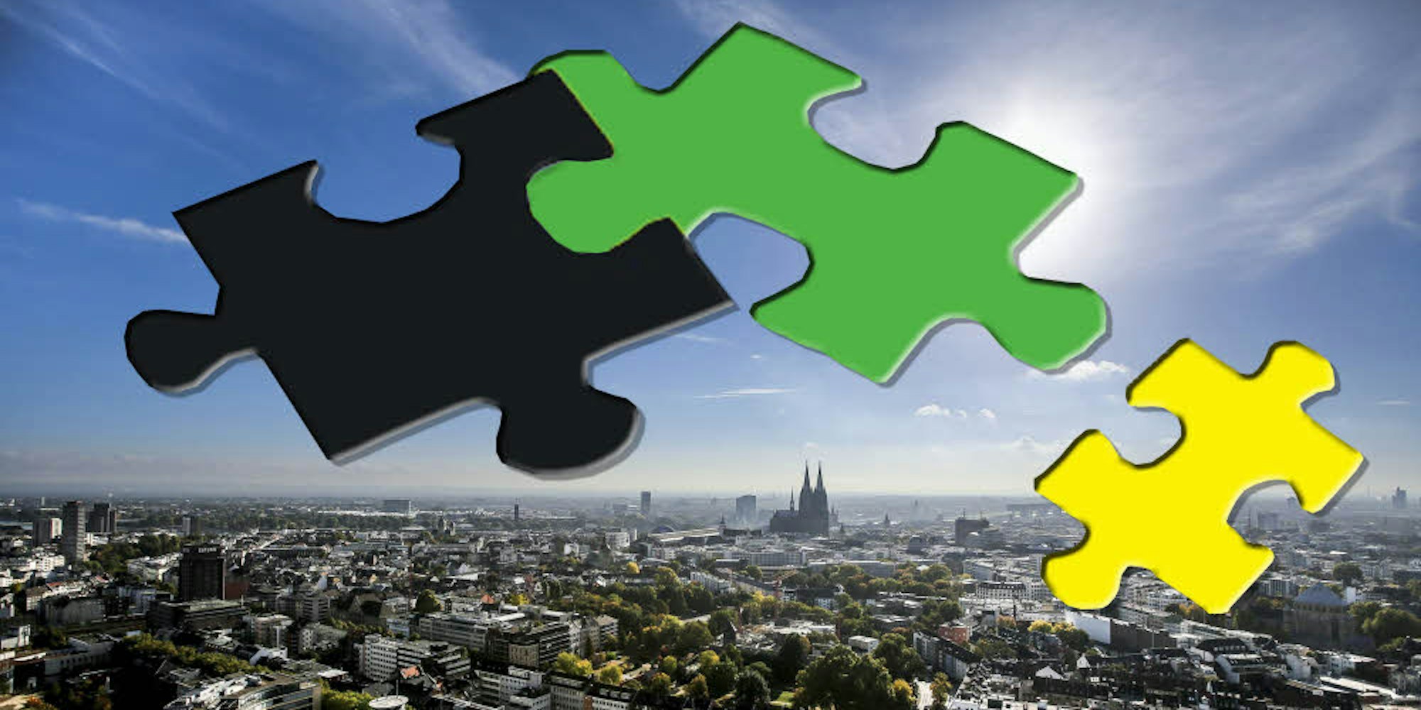 Kölner Puzzlespiel: Im Rat bildet Schwarz-Grün ein Gestaltungsbündnis, das in vielen Fragen von den Liberalen unterstützt wird.