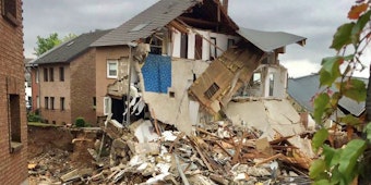 Acht Häuser wurden in Blessem weggerissen oder mussten infolge mangelnder Standsicherheit abgebrochen werden.