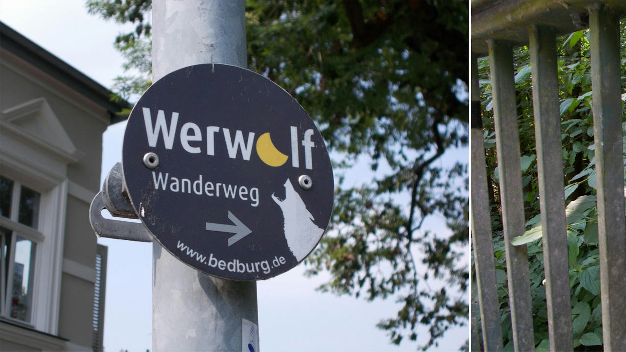Schild Werwolfwanderweg Bedburg