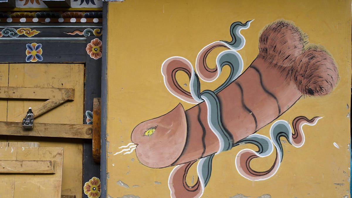 Penis-Malerei in Bhutan