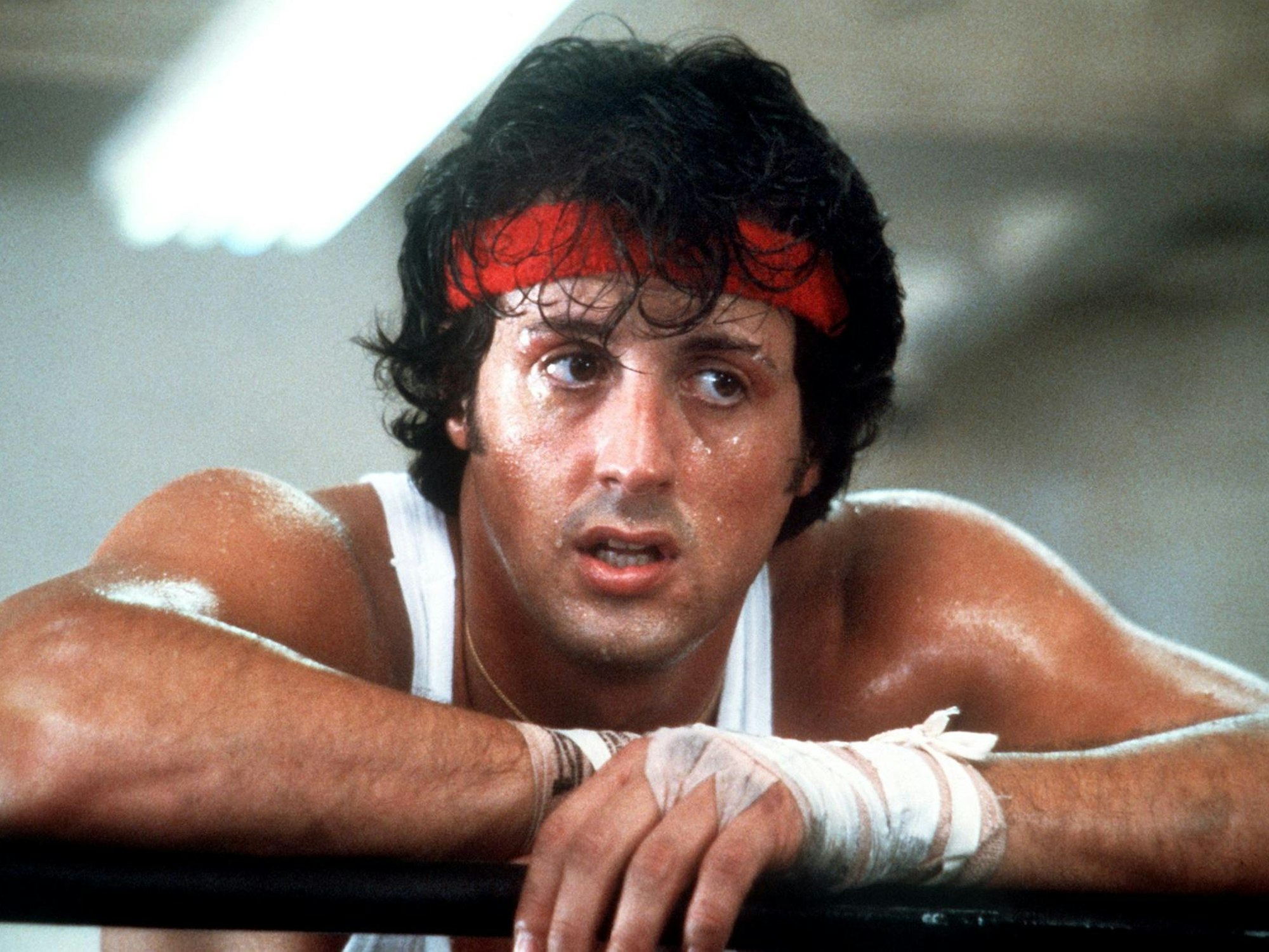 Sylvester Stallone 1979 bei den Dreharbeiten zum zweiten Teil von „Rocky“.