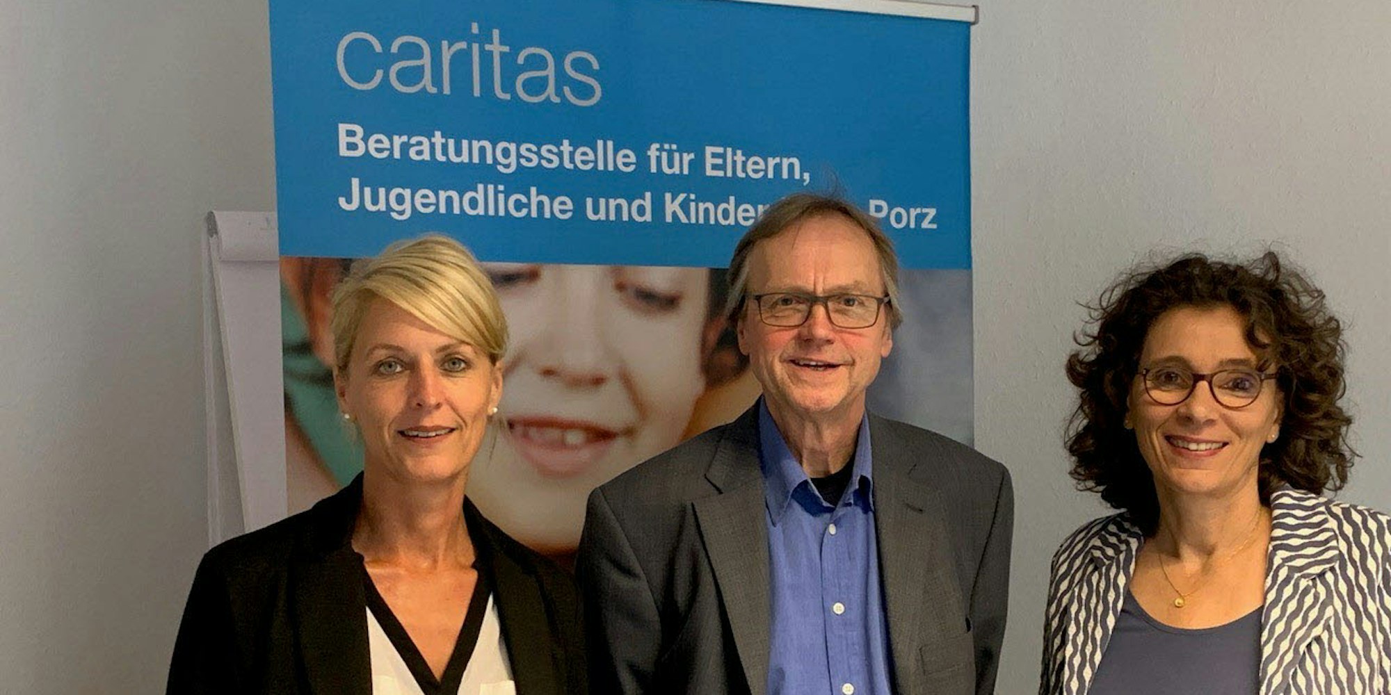 Anja Antoine (l.) übernimmt die Leitung der Caritas-Familienberatung, Thomas Lindner geht in den Ruhestand. Andrea Domke leitet mehrere Einrichtungen im Caritasverband.