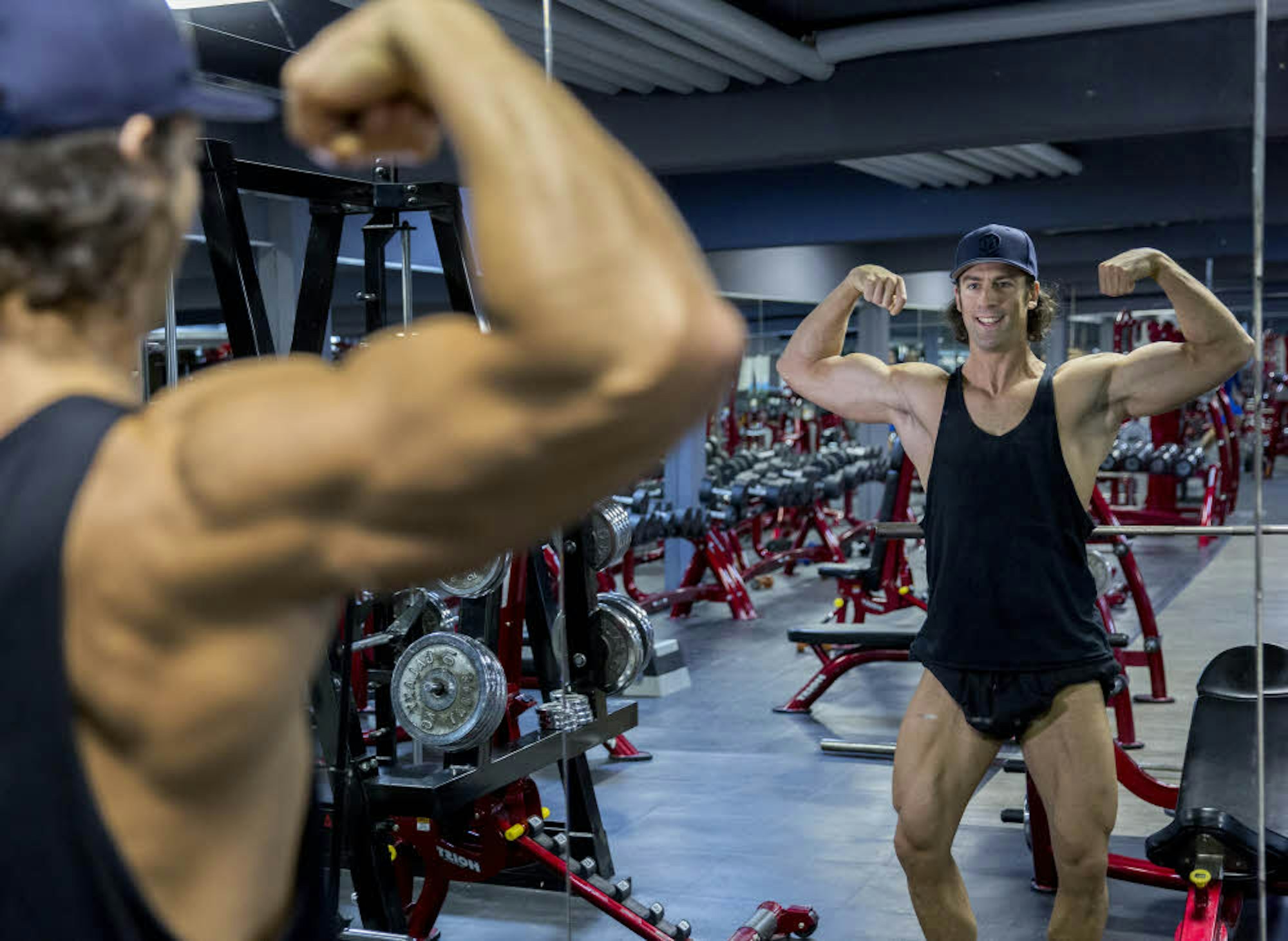 Dan Smith, Bodybuilding-Weltmeister seiner Körperklasse, trainiert in der Südstadt.