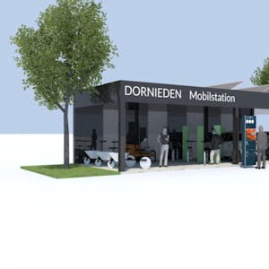 So könnte die geplante Mobilstation im neuen Wohngebiet in Bergheim-Glessen aussehen.