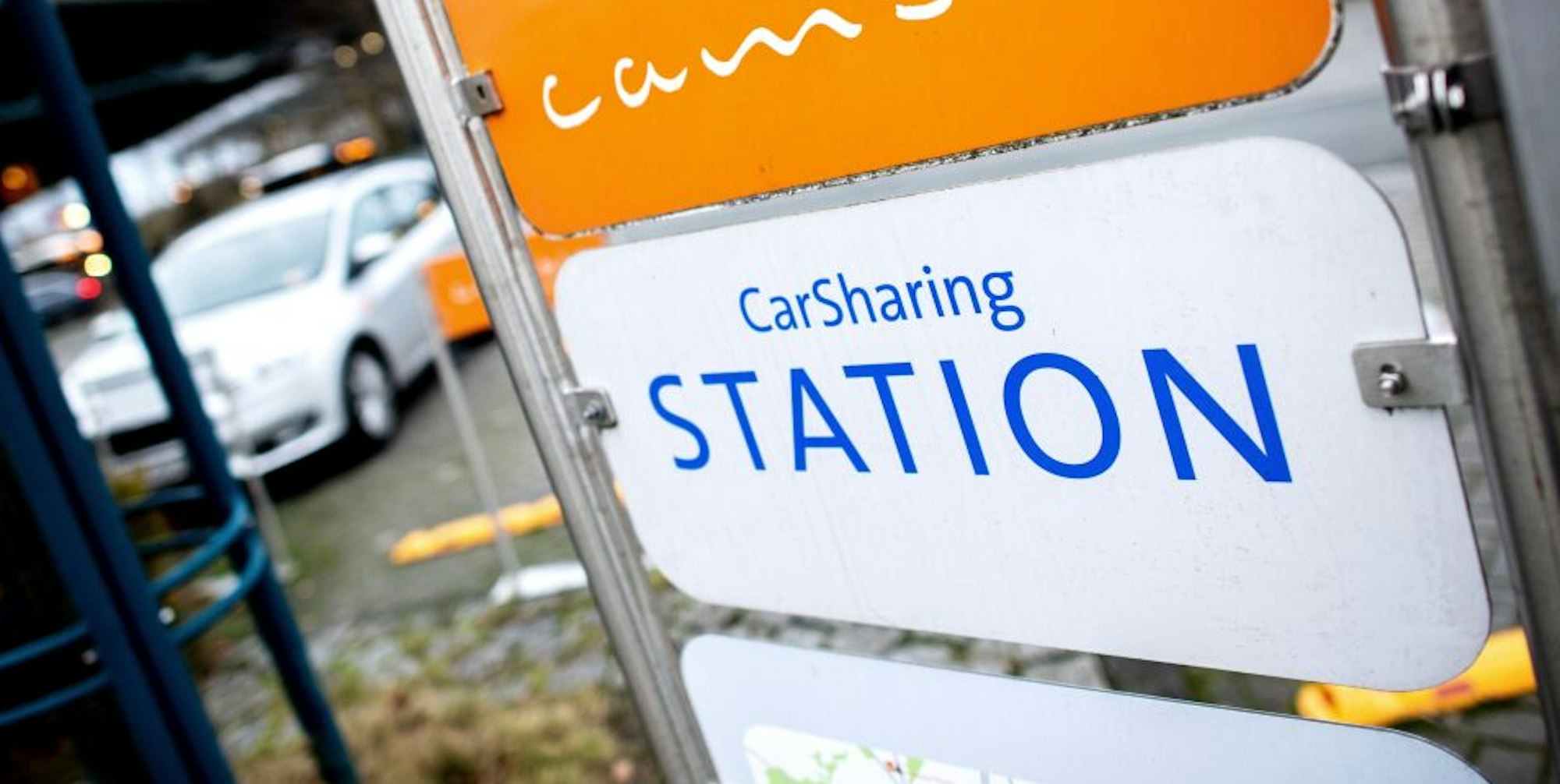 Carsharing-Station: In der Stadt längst Alltag.