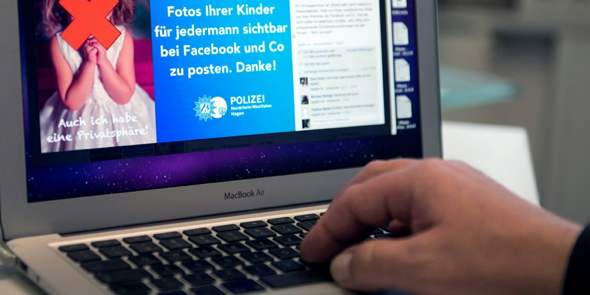 Die Polizei der Stadt Hagen hat vor Kinderfotos im Internet gewarnt.