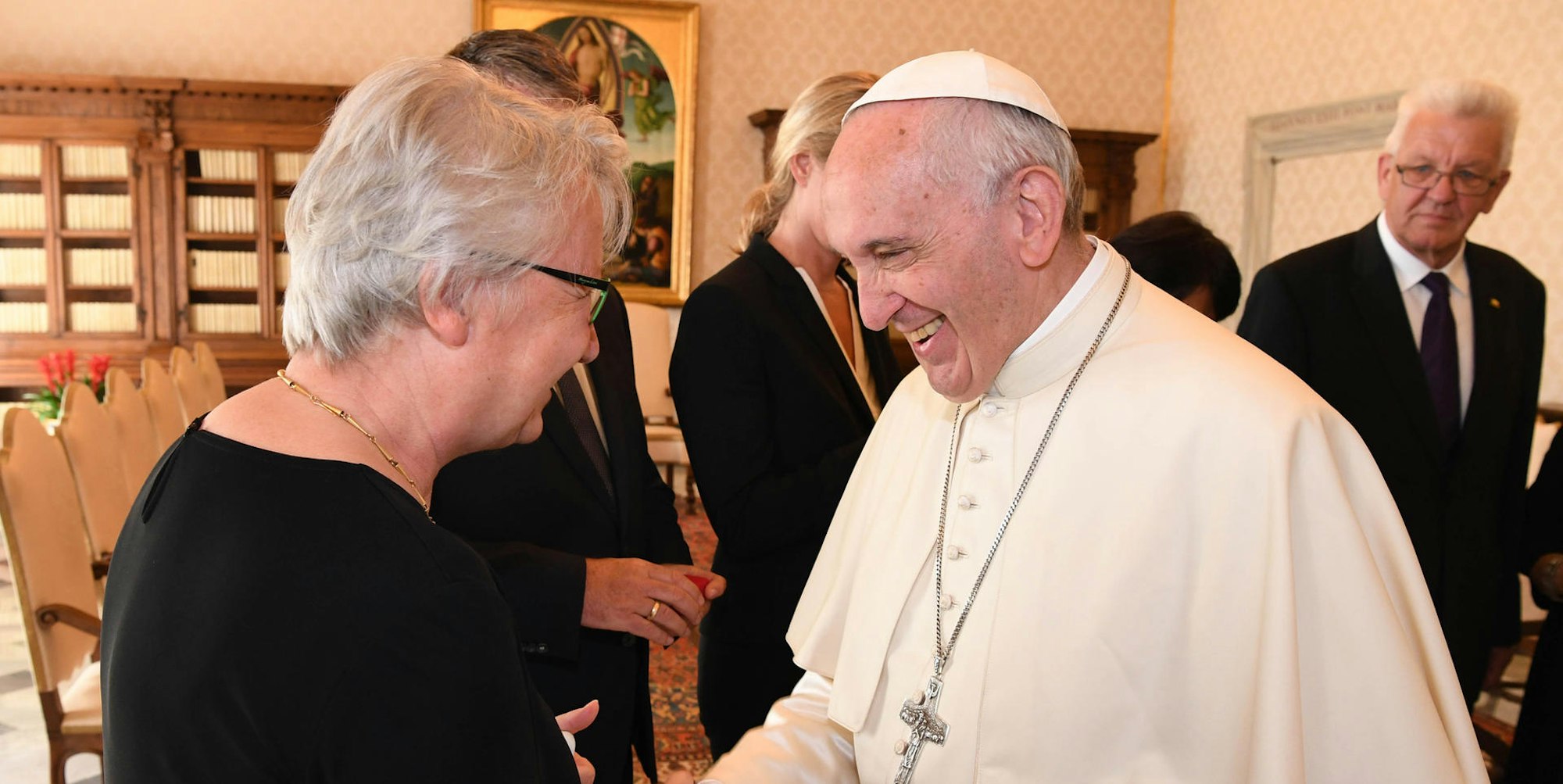 Annette Schavan beim Papst