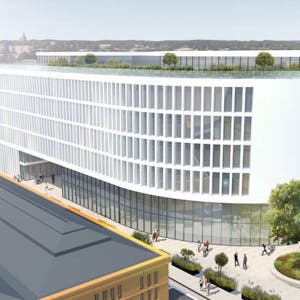 Schiff für Ehrenfeld: Das Bürohaus an der Vogelsanger Straße soll 2019 stehen.