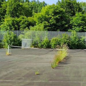 Das letzte Match ist einige Zeit her. Der ehemalige Tennisplatz soll nun zur Fläche für verschiedene Ballsportarten umgebaut werden.