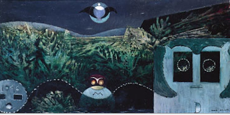 Zur Hochzeit erhielt Dorothea Tanning 1946 das D-Painting "Les phases de la nuit" ("Die Phasen der Nacht"), das die surrealistische Traumempfindung thematisiert.