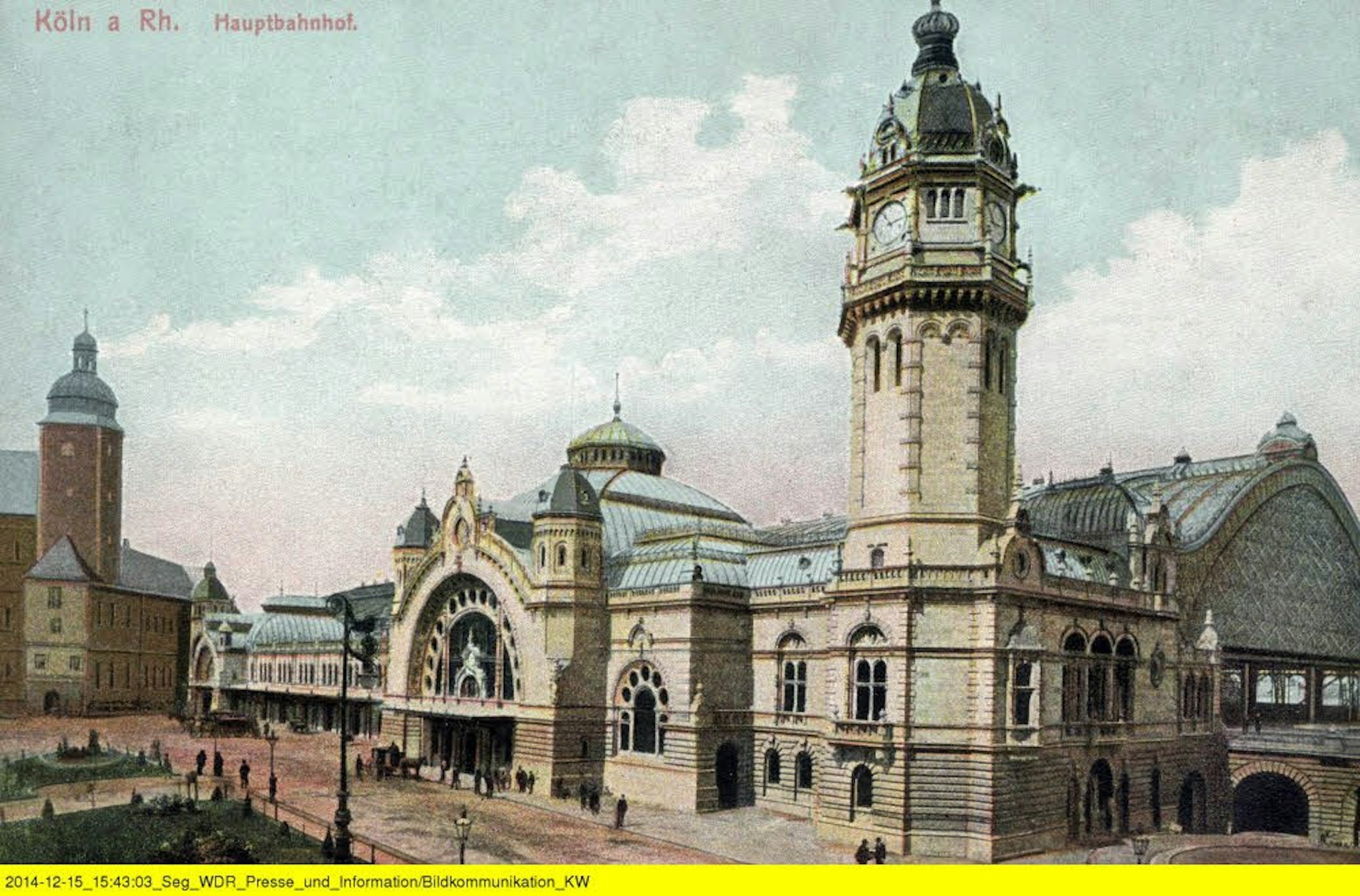 Die Eingangshalle wurde nach dem Zweiten Weltkrieg abgerissen.