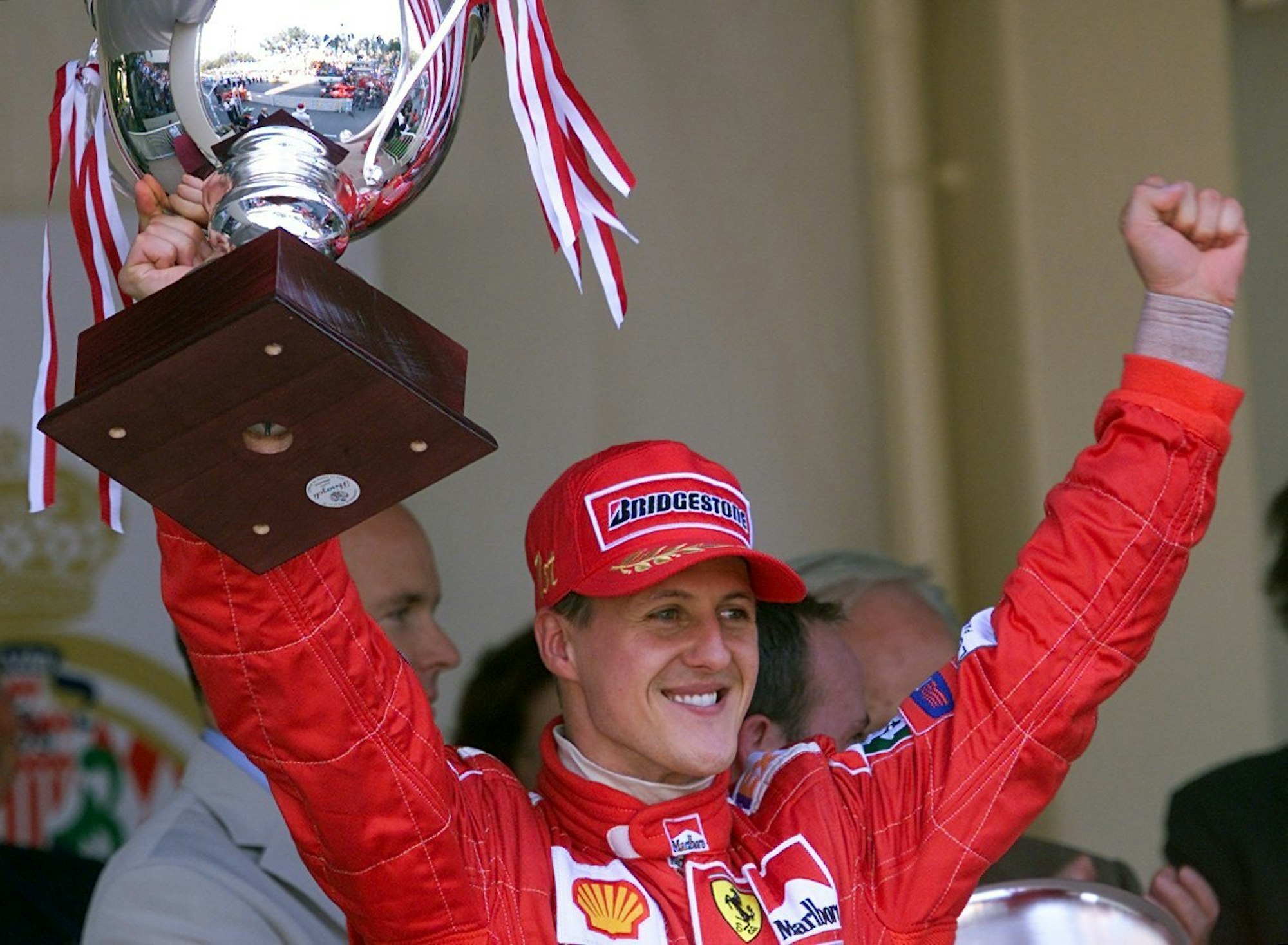 Michael Schumacher jubelt