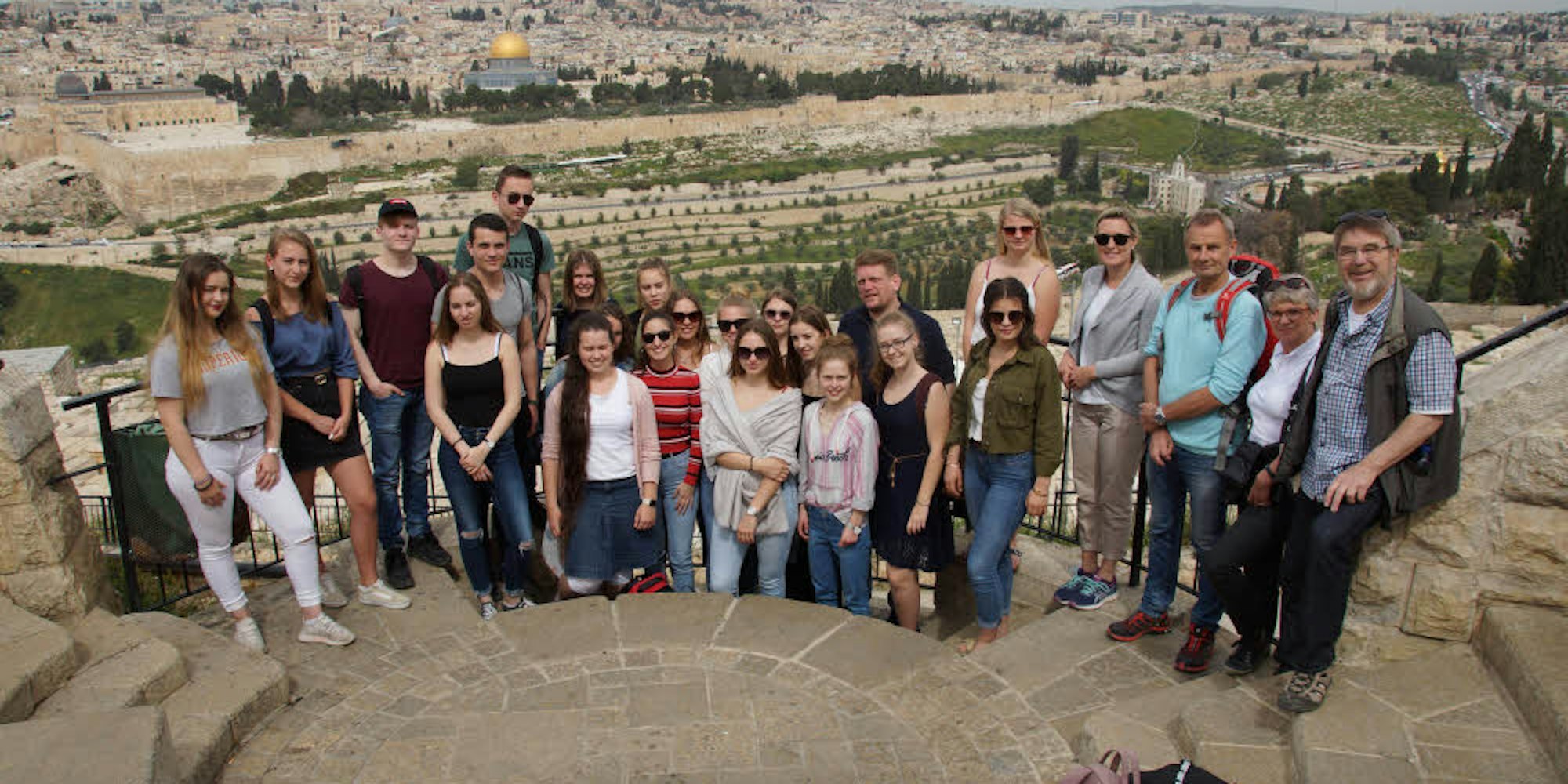 Vom Ölberg aus hatte die Gruppe aus Wiehl einen ausgezeichneten Blick auf Jerusalem.