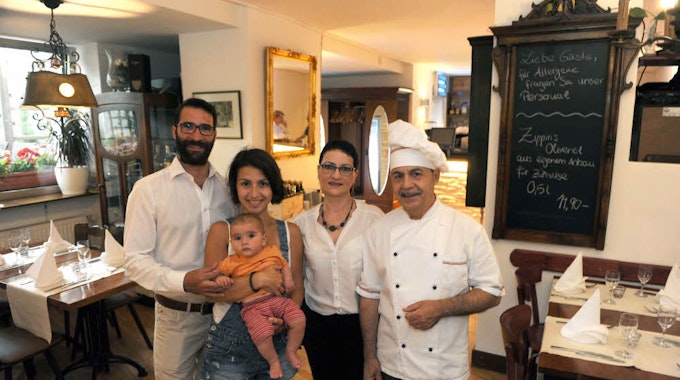 Familienbetrieb mit viel Qualitätsbewusstsein: Michele Lauricella Ninotta und Sarah Piras mit Baby, Maria und Marco Piras.